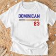 Dominicano Flag Rd República Dominicana De Béisbol Camiseta unisex Regalos para ancianos