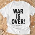 Exclusive War Is Over ご希望の場合限定ブラックプリント 長袖tシャツ Tシャツ 高齢者への贈り物