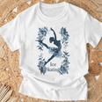 Floral Ice スケーター ダンシング スポーツ フィギュアスケート Tシャツ 高齢者への贈り物