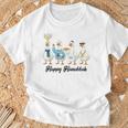 Hanukkah Goose Happy Hanukkah Menorah Dreidel Jewish T-Shirt Gifts for Old Men