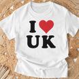 I Heart Uk Initials I Love UK First And Last Name U K 長袖tシャツ Tシャツ 高齢者への贈り物