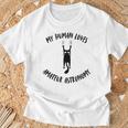 My Human Loves Amateur Astronomy Cat Parent Hobby Lover Tank Top T-Shirt Gifts for Old Men