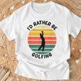 I'd Rather Be Golfing Golfer スポーツアパレル ゴルフ メンズ Tシャツ 高齢者への贈り物