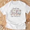 Just An Egg-Cited Goose キュート イースター バニー アヒル ファミリー 春 Tシャツ 高齢者への贈り物