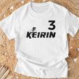 Keirin レッド ナンバー3 レッド ナンバー3 レーシング Tシャツ 高齢者への贈り物