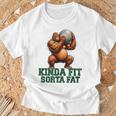 Kinda Fitorta Fat Gorilla ヘビーウェイトリフティング 面白いジム Tシャツ 高齢者への贈り物
