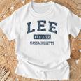 Lee Massachusetts Ma ビンテージスポーツデザイン ネイビー 長袖tシャツ Tシャツ 高齢者への贈り物