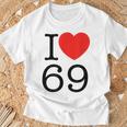 I Love 69 ファニーtシャツ Tシャツ 高齢者への贈り物