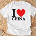 I Love China I Heart China Tシャツ 高齢者への贈り物