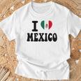 I Love Mexico ハートフラッグ レトロ 旅行 お土産 Tシャツ 高齢者への贈り物