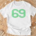Number 69 シャツ レトロ ユニフォーム ヨーロッパスタイル バックプリント ジャージ Tシャツ 高齢者への贈り物