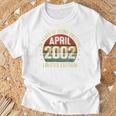 On Back 2002年4月の誕生日 限定版 ヴィンテージ 24Th Tシャツ 高齢者への贈り物