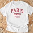 Paris Texas Tx ビンテージスポーツデザイン レッドデザイン Tシャツ 高齢者への贈り物