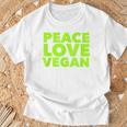 Peace Loveegan クール ベジタリアンとビーガン Tシャツ 高齢者への贈り物