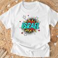 Personalized Name Comic Pop Art Superhero Israel Tank Top T-Shirt Gifts for Old Men
