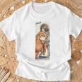 Punch – かわいい赤ちゃん猿とオランウータンのぬいぐるみ 水彩 長袖tシャツ Tシャツ 高齢者への贈り物