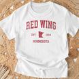 Red Wing ミネソタ Mn ビンテージ スポーツデザイン レッドプリント Tシャツ 高齢者への贈り物