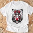 Rojo Reina De Corazones Corona Rebelde Gafas Deol Poker Card Es Camiseta unisex Regalos para ancianos