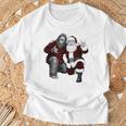 Santa And Bigfoot Rock Christmas Sasquatch Believe T-Shirt Gifts for Old Men