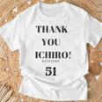 Thank You Ichiro Hitstory 51 外野手 野球選手 Tシャツ 高齢者への贈り物