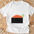 【いくら】イクラ 寿司 おすし 軍艦巻き 可愛い おもしろ 面白い 鮭 魚卵 料理 文字 ネタ ウケ狙い 文字入り 変な Tシャツ 高齢者への贈り物