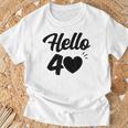 こんにちは40歳 40歳 40歳 誕生日 四十歳 母 Tシャツ 高齢者への贈り物