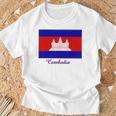カンボジア カンボジア国旗 お土産 Tシャツ 高齢者への贈り物