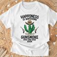 ガンスモークを何度も見るロングブランチサルーン Tシャツ 高齢者への贈り物