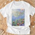 クロード・モネ 睡蓮 Tシャツ 高齢者への贈り物