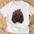 ゴリラ・ボディビル・ワークアウト バックプリント・ジム Tシャツ 高齢者への贈り物