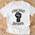 チカーノパワー メキシコ メキシコ ラティーナ ラテンクス ラザノ ラ ミグラ Tシャツ 高齢者への贈り物