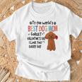 トイプードル最高の犬ママバレンタインデー面白い犬の恋人 長袖tシャツ Tシャツ 高齢者への贈り物