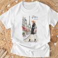 パリジャン エレガンス エッフェル塔 ファッション アート パリ フランス Tシャツ 高齢者への贈り物
