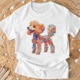 プードル 犬 モチーフ ペット イラスト プードル Tシャツ 高齢者への贈り物