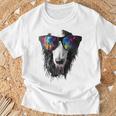 ボルゾイ 犬 モチーフ ペット イラスト サングラス ボルゾイ Tシャツ 高齢者への贈り物