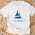 ムーンストーンビーチ カリフォルニア ヨットお土産 Tシャツ 高齢者への贈り物