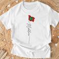モルディブ、モルディブの国旗 男性 モルディブの国旗 愛国的 Tシャツ 高齢者への贈り物