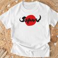 ロック パンク バンド 日本 ジャパン 日の丸 和柄 サッカー スポーツ 書 筆文字 サムライ 侍 国旗Japan Tシャツ 高齢者への贈り物