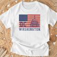 ワシントンdc アメリカ国旗tシャツ Tシャツ 高齢者への贈り物