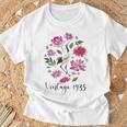 ヴィンテージ 1935年 蓮の花 日本の鶴 鳥 89歳の誕生日 Tシャツ 高齢者への贈り物
