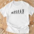 人類の進化 ネタ ゴルファー ゴルフ ゴルフ好き ゴルフファン おもしろ ゴルフ部 Tシャツ 高齢者への贈り物