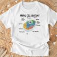 動物細胞の解剖学 生物学者 理科学生 Tシャツ 高齢者への贈り物