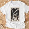 星のタロットカード アライグマ 占星術 神秘的なアライグマ Tシャツ 高齢者への贈り物