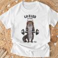 筋トレ ジム やる気がないなら家に帰れ トラ猫 ねこ Tシャツ 高齢者への贈り物
