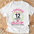結婚12年 結婚12周年 Tシャツ 高齢者への贈り物
