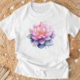 蓮の花 ユリパッド、自然、花、ビューティーアート Tシャツ 高齢者への贈り物
