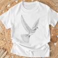 鳩 動物 男性 女性 モチーフ 恋人 自由 デザイン 平和 Tシャツ 高齢者への贈り物