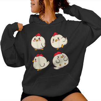 Chicken Chickens Cute Kawaii Anime Kawaii Japan レディースパーカー - Kawaiitshirt