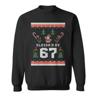 67 Santa Ugly Christmas Six Seven Sweatshirt - Thegiftio