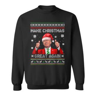 Make Christmas Great Again Xmas Trump Pajamas Ugly Sweatshirt - Monsterry